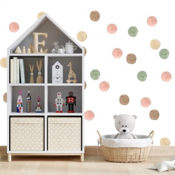 ДЕТСКИЕ САМОКЛЕЯЩИЕСЯ НАКЛЕЙКИ НА СТЕНУ ДЛЯ ДЕТСКОЙ КОМНАТЫ Украшение Точки