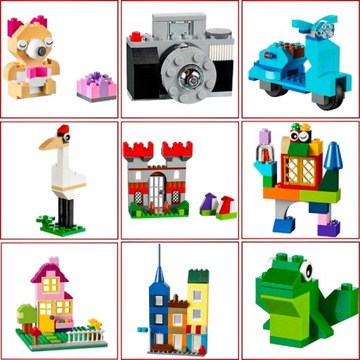 KLOCKI LEGO CLASSIC KREATYWNE PREZENT DUŻY ZESTAW LEGO 790 EL. SAMOCHÓD TIR
