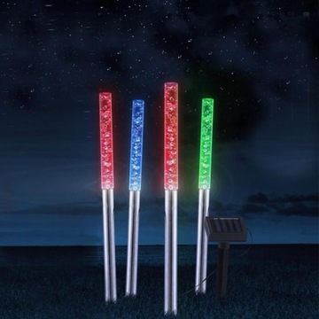 4 x СОЛНЕЧНАЯ САДОВАЯ ЛАМПА МНОГОЦВЕТНАЯ СВЕТОДИОДНАЯ