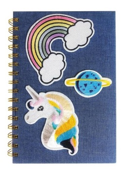 NOTES NA SPIRALI JEANSOWY JEDNOROŻEC STARPAK 453590