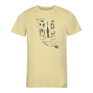 ALPINE PRO Koszulka męska bawełna organiczna Termes żółty r.3XL