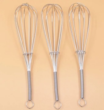 1~20PCS 18cm Egg Stirring 304 Stainless Steel Wire Whisk Manual Egg Beater