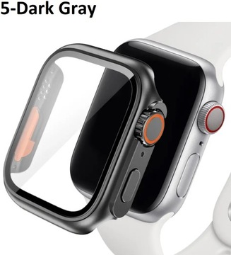 КОРПУС ДЛЯ APPLE WATCH 4/5/6/7/8/9 SE 44 мм/ 45 мм РАЗНЫХ ЦВЕТОВ ЗАКАЛЕННОЕ СТЕКЛО