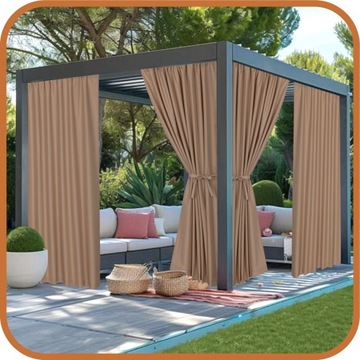 ZASŁONA TARASOWA OGRODOWA ZASŁONY TARASOWE OGRODOWE T 155x230 beżowa