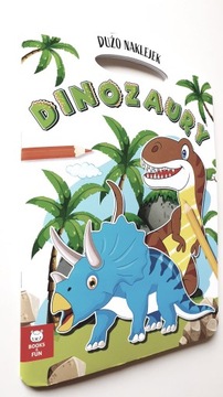 Teczka dinozaury z podwójnymi naklejkami