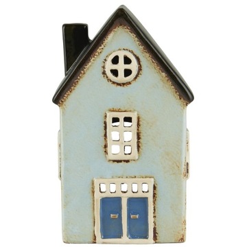 Latarenka domek na tealight Nyhavn double door black roof b Laursen