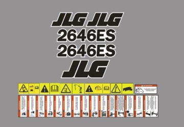 Naklejki oklejenie - zwyżka JLG - KAŻDY MODEL