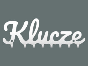 Wieszak metalowy na klucze II 20 cm biały matowy