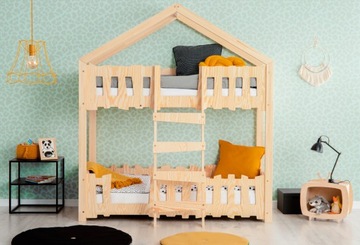 ДОМОВАЯ ЯРУСНАЯ КРОВАТЬ С ПЕРИЛАМИ == ДЕРЕВЯННАЯ