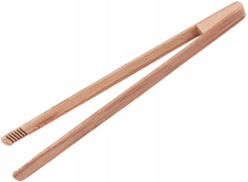 DŁUGIE SZCZYPCE KUCHENNE DO OGÓRKÓW KAPUSTY GRILLA SAŁATEK DREWNIANE 35cm