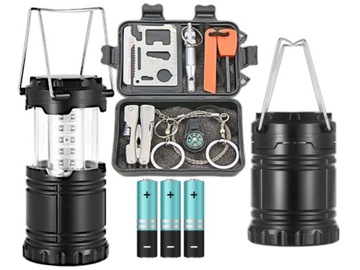 Lampka Lampa 2w1 Kempingowa Survivalowa +SurviBox
