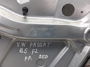 MECHANIZMUS OKNO PRAVÝ PŘEDNÍ VW PASSAT B5 FL 2.0 3B1837462 119090-XXX
