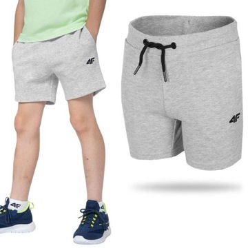 KRÓTKIE SPODENKI CHŁOPIĘCE 4F SZORTY DRESOWE SPORTOWE NA CO DZIEŃ