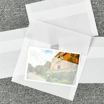 20 SZT. PRZEZROCZYSTYCH BRĄZUJĄCYCH PUSTYCH KOPERT PAPIEROWYCH