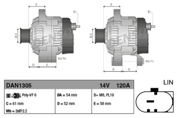 ALTERNÁTOR DENSO DAN1305