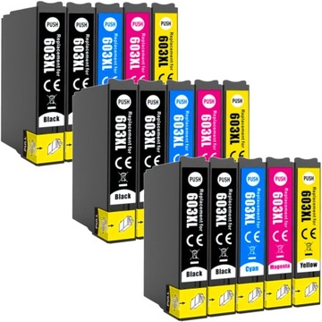 15x TUSZE 603 XL DO EPSON XP-3100 XP-3150 XP-3155 XP-2100 XP-2150 XP-2155