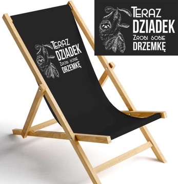 Leżak Dzień Babci i Dziadka Nadruk wzory Prezent
