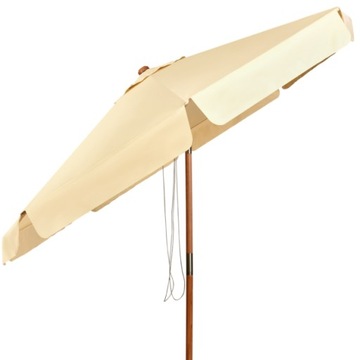 Odchylany parasol tarasowy wykonany z drewna i wodoodpornej tkaniny 3 m