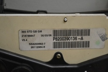 PŘÍSTROJOVÁ DESKA BUDÍKY VIVARO TRAFIC PRIMASTAR 8200390136