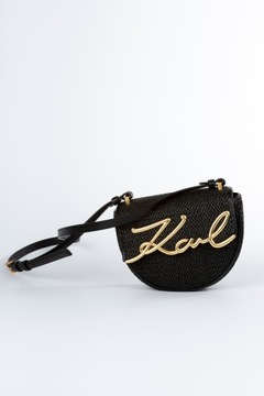 Тканая мини-сумка Karl Lagerfeld OneSize, черная