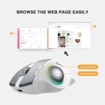 ProtoArc EM01 Беспроводная мышь с трекболом RGB