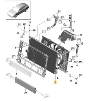 CHLADIČ VODY PORSCHE PANAMERA 971