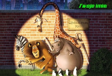 Puzzle Madagaskar 70el + imię Gratis RÓŻNE WZORY!