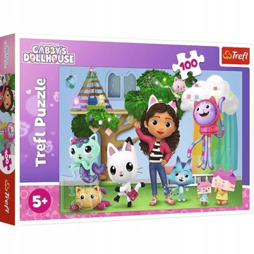 Puzzle Koci Domek Gabi 100 elementów Trefl ćwiczy pamięć dla 5 latka +