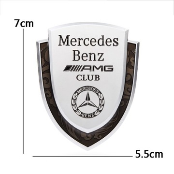 Автомобильная наклейка с логотипом Mercedes Benz Shield