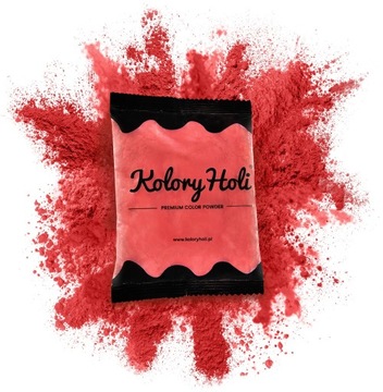 Kolory Holi proszek puder Festiwal Kolorów CZERWONY UV bezpieczny spieralny