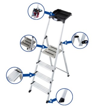 Лестница KRAUSE SECURY MultiGrip 1x4 2,85м 126528