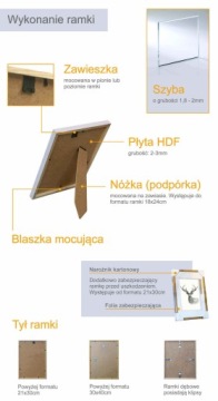 Классическая деревянная фоторамка из красного дерева 15x21