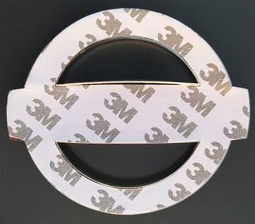 Эмблема NISSAN, логотип, хром, серебро, 87x73 мм, значок