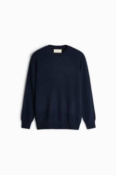 СВИТЕР ИЗ КАШЕМИРА ZARA ORIGINS LUX, ТЕМНО-СИНИЙ, S ВЕСНА