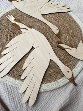 Деревянные гусные гусные настенные настенные настенные настенные птицы летают 5 шт.