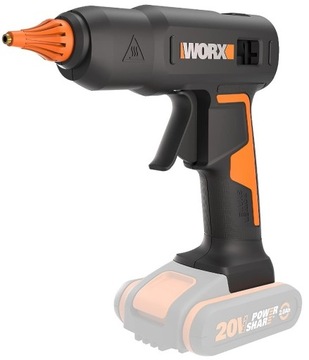 Pistolet do kleju akumulatorowy 20V WORX WX045.9 200'C