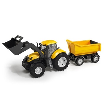 TRAKTOR GUMOWE KOŁA Z ŁADOWARKĄ I WYWROTKĄ