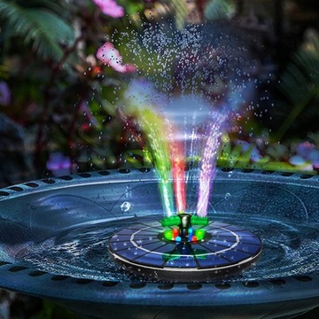 ПЛАВАЮЩИЙ ФОНТАН СОЛНЕЧНЫЙ САД ЦВЕТНОЙ RGB 16см УКРАШЕНИЕ САДОВ