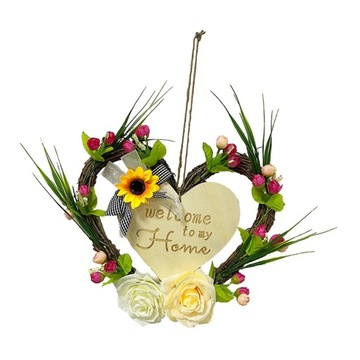 Wieniec Przednie Drzwi Garland Witamy Drewniany Zn