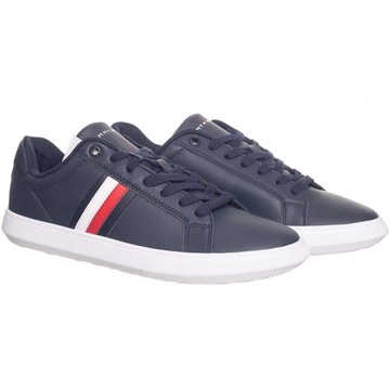 TOMMY HILFIGER BUTY MĘSKIE SKÓRZANE GRANATOWE r.42