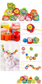 ДЕРЕВЯННЫЕ БЛОКИ-БУСИНЫ ДЛЯ НАЗВАНИЯ МОНТЕССОРИ