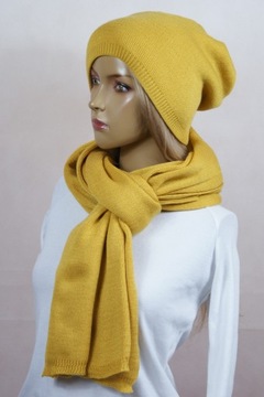 KOMPLET CZAPKA bez pompona + SZALIK # 64