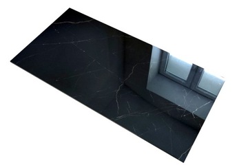 PŁYTKI gres czarny marmur PULPIS BLACK 80x80 poler