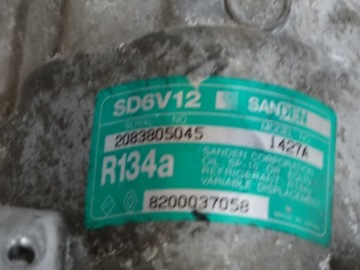 КОМПРЕССОР КОНДИЦИОНЕРА ВОЗДУХА RENAULT TWINGO 8200037058