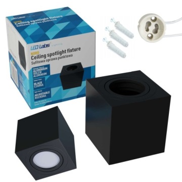 ПОТОЛОЧНЫЙ СВЕТИЛЬНИК LED GU10 КВАДРАТНЫЙ ПОДВИЖНЫЙ ЧЕРНЫЙ