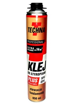KLEJ DO STYROPIANU 850ml piana TECHNA PLUS pistolet
