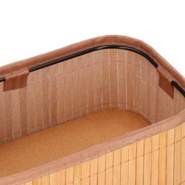 БАМБУКОВЫЙ НАСТОЛЬНЫЙ ОРГАНАЙЗЕР КОСМЕТИКА 3 КОРЗИНЫ КОРОБКИ ДЛЯ ВАННОЙ