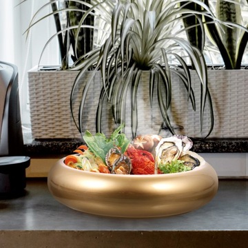 ЗОЛОТАЯ ДЕКОРАТИВНАЯ ПОЛОВИНКА САШИМИ СУШИ ТАРЕЛКА