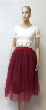 ЖЕНСКАЯ ЮБКА ИЗ ТЮЛЯ, РАЗМЕР 3/4. С