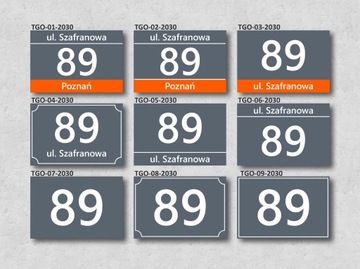 Адресная табличка с номерами домов и заборов 60х12.